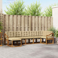 Outdoor-Sofagarnitur mit Kissen 7 pcs Natur und Beige