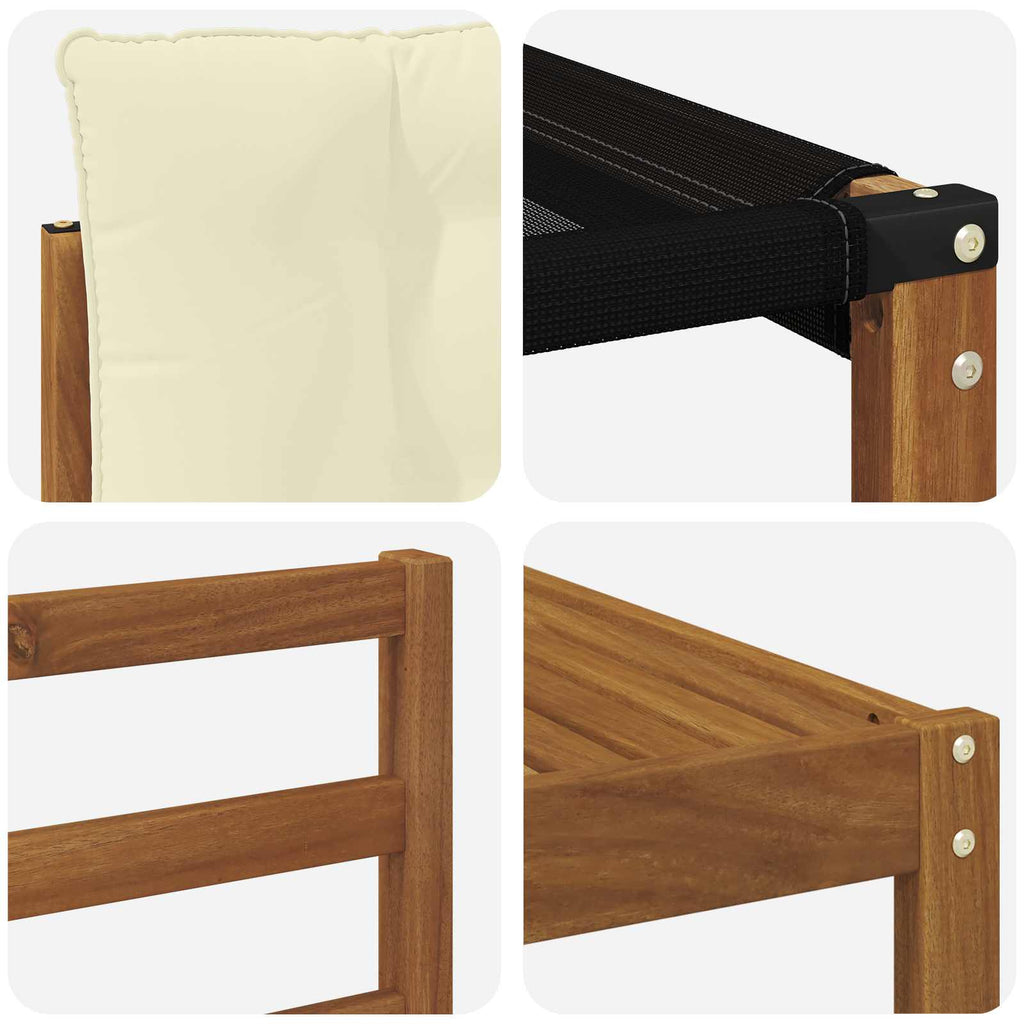 Outdoor-Sofagarnitur mit Kissen 8 pcs Natur und Creme