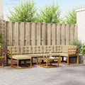 Outdoor-Sofagarnitur mit Kissen 8 pcs Natur und Beige
