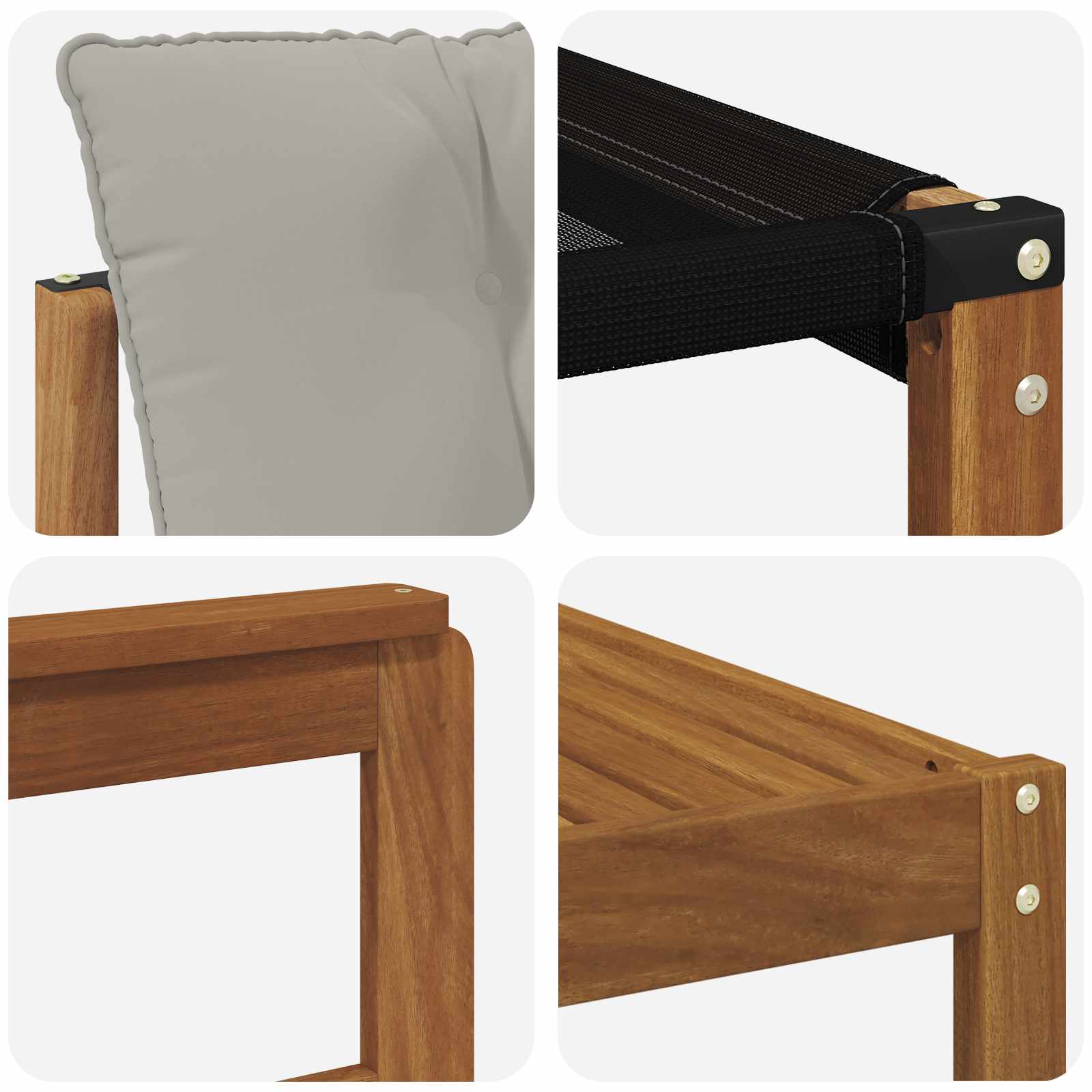 Outdoor-Sofagarnitur mit Kissen 8 pcs Natürlich und Hellgrau