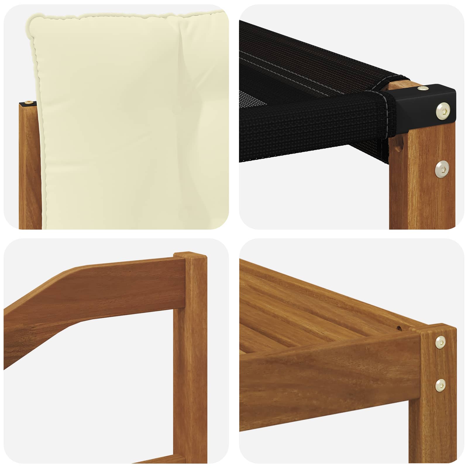 Outdoor-Sofagarnitur mit Kissen 8 pcs Natur und Creme