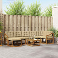 Outdoor-Sofagarnitur mit Kissen 8 pcs Natur und Beige
