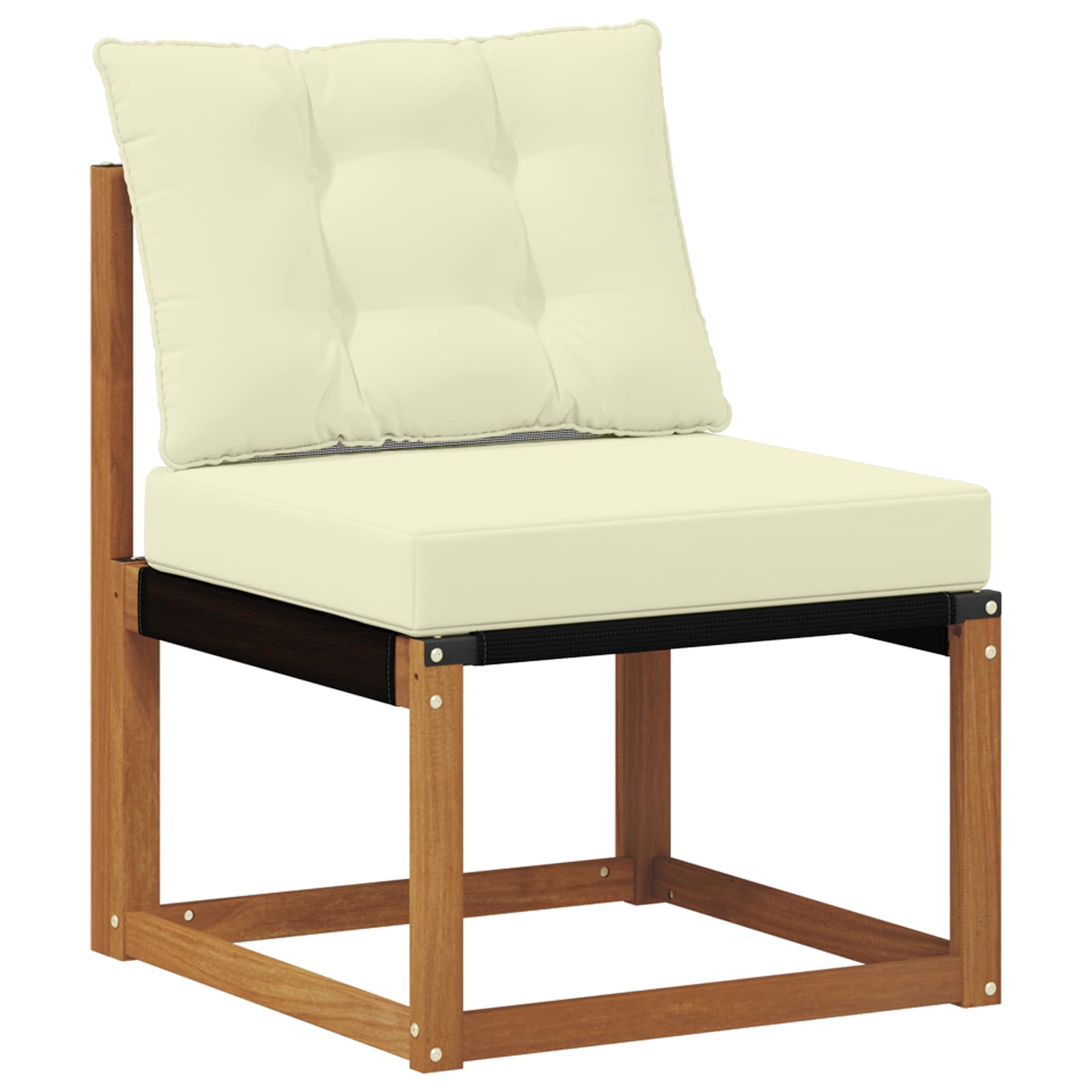 Outdoor-Sofagarnitur mit Kissen 6 pcs Natur und Creme