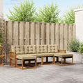 Outdoor-Sofagarnitur mit Kissen 6 pcs Natur und Beige