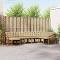 Outdoor-Sofagarnitur mit Kissen 8 pcs Natur und Beige