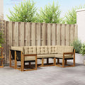Outdoor-Sofagarnitur mit Kissen 6 pcs Natur und Beige