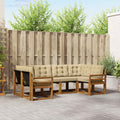 Outdoor-Sofagarnitur mit Kissen 6 pcs Natur und Beige