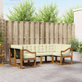 Outdoor-Sofagarnitur mit Kissen 6 pcs Natur und Creme