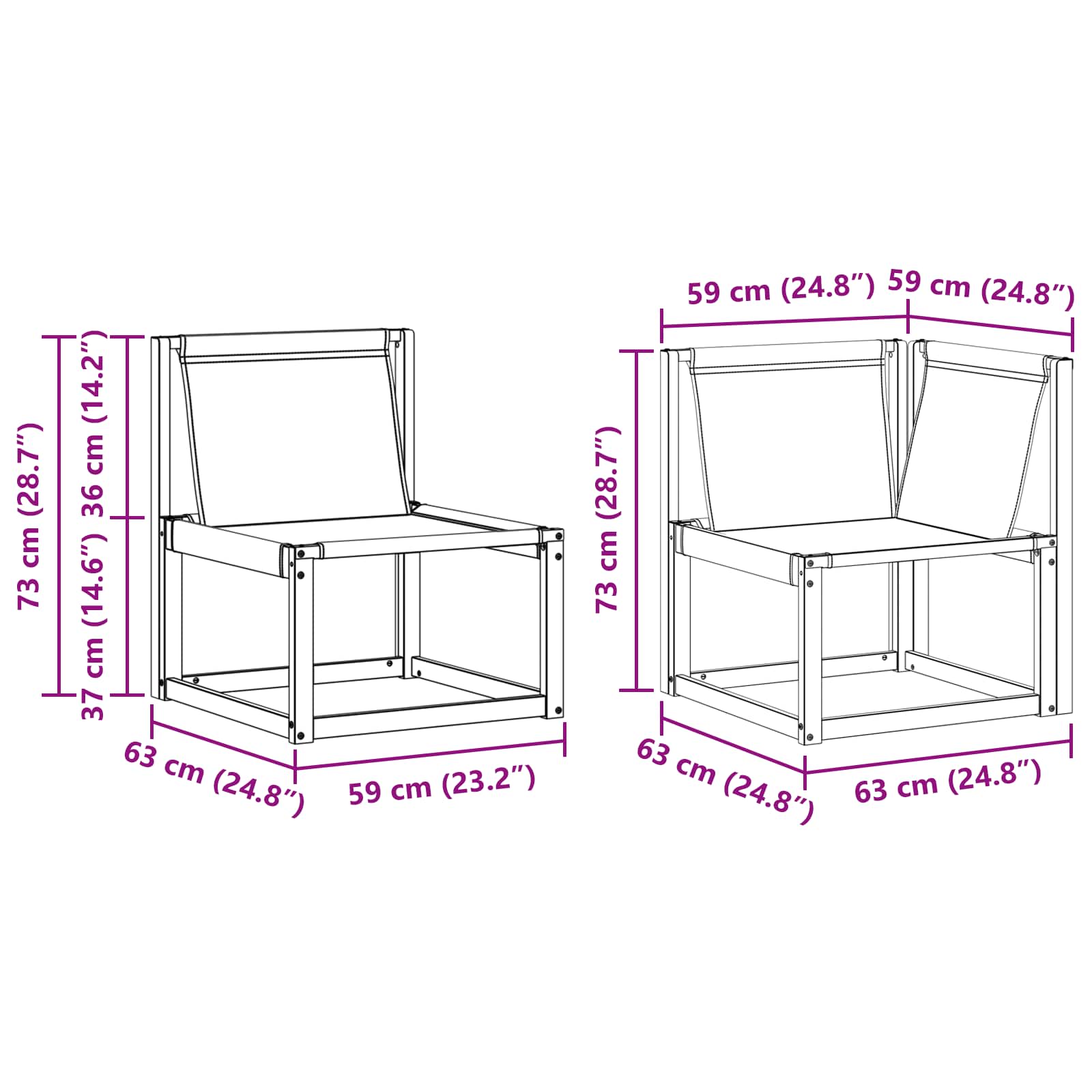 Outdoor-Sofagarnitur mit Kissen 7 pcs Natürlich und Schwarz