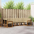 Outdoor-Sofagarnitur mit Kissen 7 pcs Natur und Beige