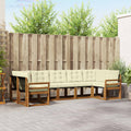Outdoor-Sofagarnitur mit Kissen 7 pcs Natur und Creme