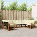 Outdoor-Sofagarnitur 9 pcs Natur und Creme Massivholz Akazie