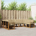 Outdoor-Sofagarnitur mit Kissen 9 pcs Natur und Beige
