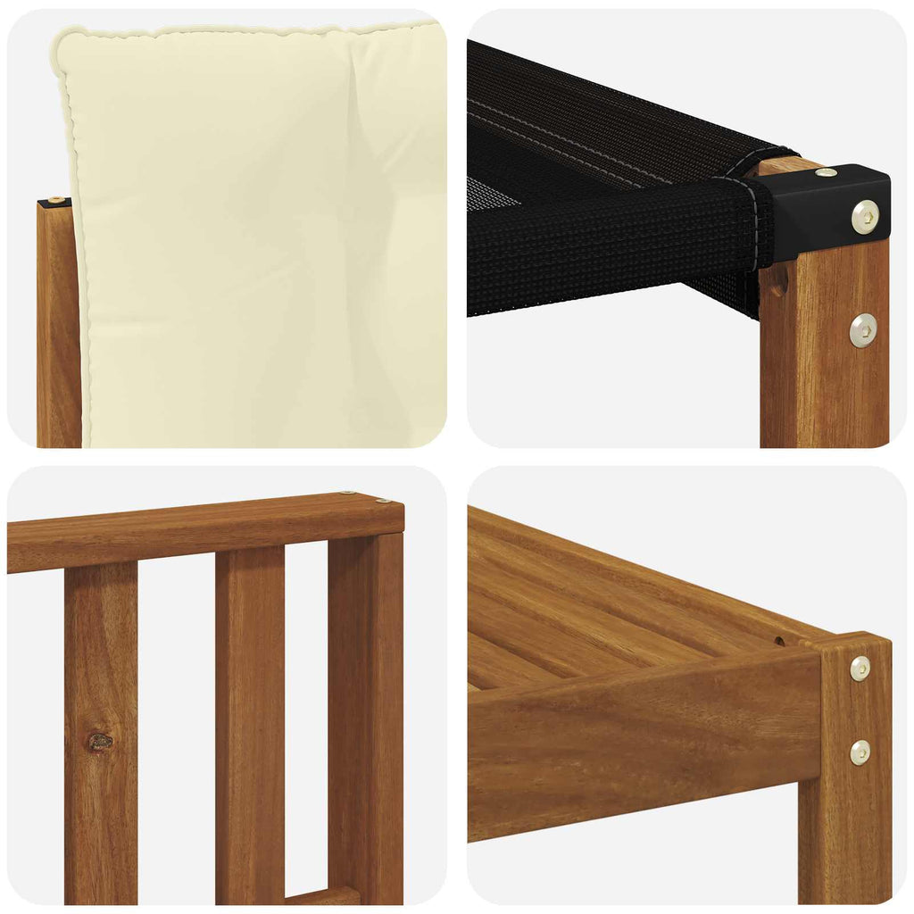 Outdoor-Sofagarnitur mit Kissen 10 pcs Natur und Creme