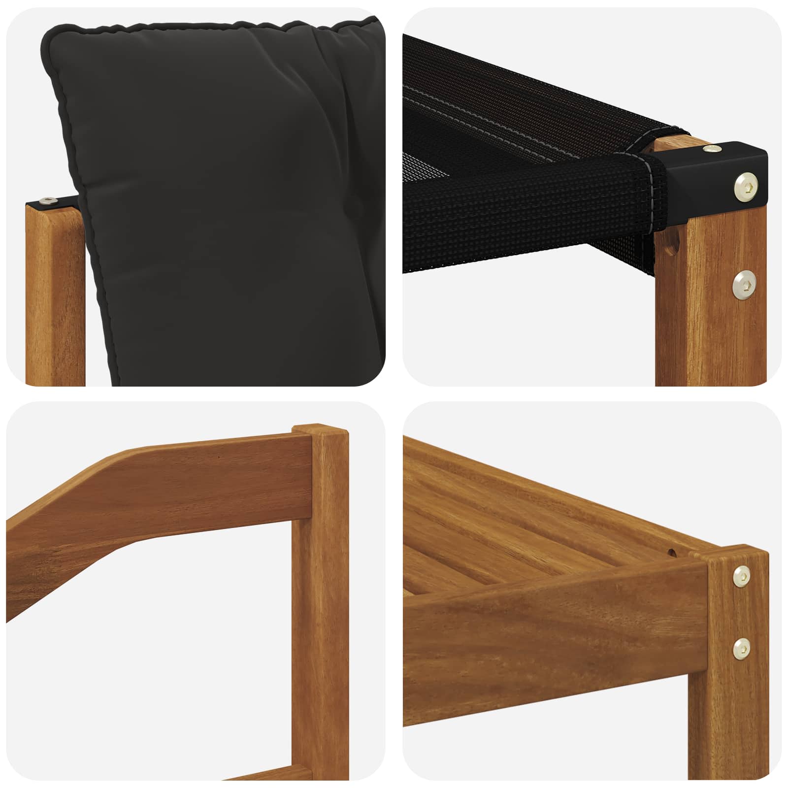 Outdoor-Sofagarnitur mit Kissen 10 pcs Natürlich und Schwarz