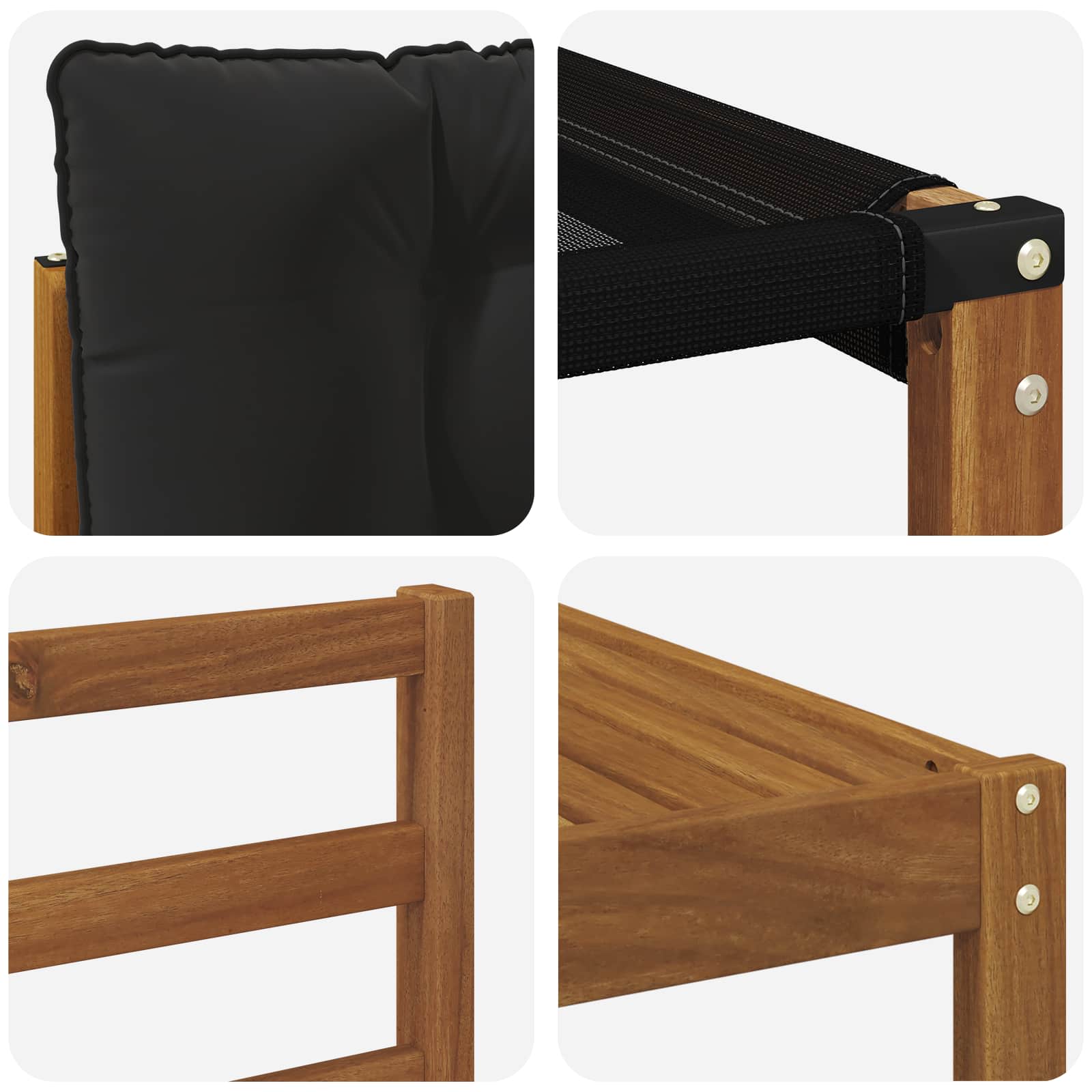 Outdoor-Sofagarnitur mit Kissen 11 pcs Natürlich und Schwarz