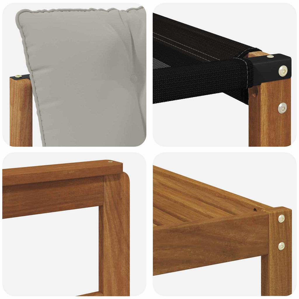 Outdoor-Sofagarnitur mit Kissen 7 pcs Natürlich und Hellgrau