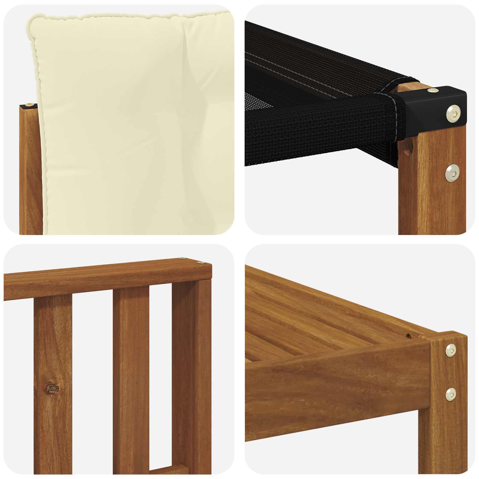 Outdoor-Sofagarnitur mit Kissen 7 pcs Natur und Creme