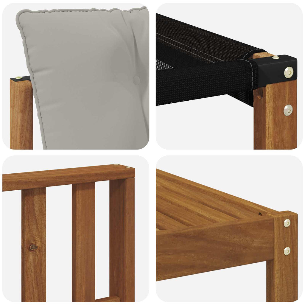 Outdoor-Sofagarnitur mit Kissen 7 pcs Natürlich und Hellgrau