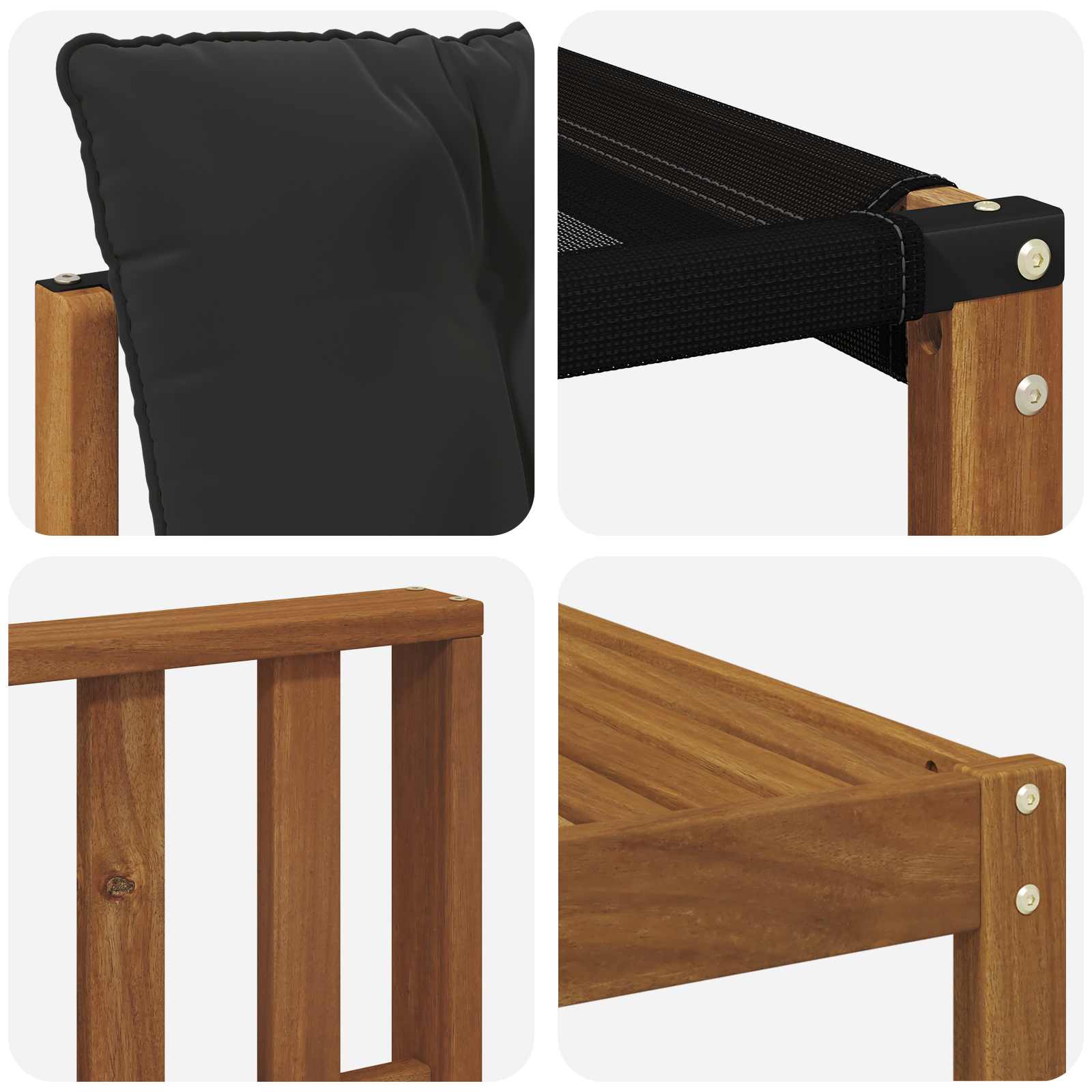 Outdoor-Sofagarnitur mit Kissen 7 pcs Natürlich und Schwarz