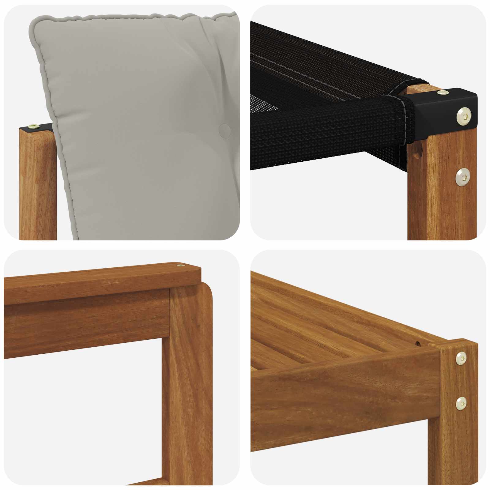 Outdoor-Sofagarnitur mit Kissen 8 pcs Natürlich und Hellgrau