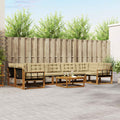 Outdoor-Sofagarnitur mit Kissen 8 pcs Natur und Beige