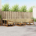 Outdoor-Sofagarnitur mit Kissen 8 pcs Natur und Beige
