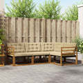 Outdoor-Sofagarnitur mit Kissen 4 pcs Natur und Beige