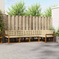 Outdoor-Sofagarnitur mit Kissen 5 pcs Natur und Beige