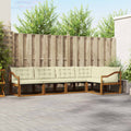 Outdoor-Sofagarnitur mit Kissen 5 pcs Natur und Creme
