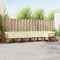 Outdoor-Sofagarnitur mit Kissen 6 pcs Natur und Creme