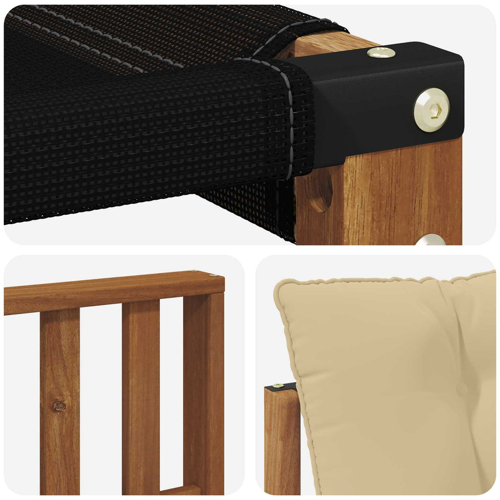 Outdoor-Sofagarnitur mit Kissen 6 pcs Natur und Beige