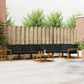 Outdoor-Sofagarnitur mit Kissen 7 pcs Natürlich und Schwarz
