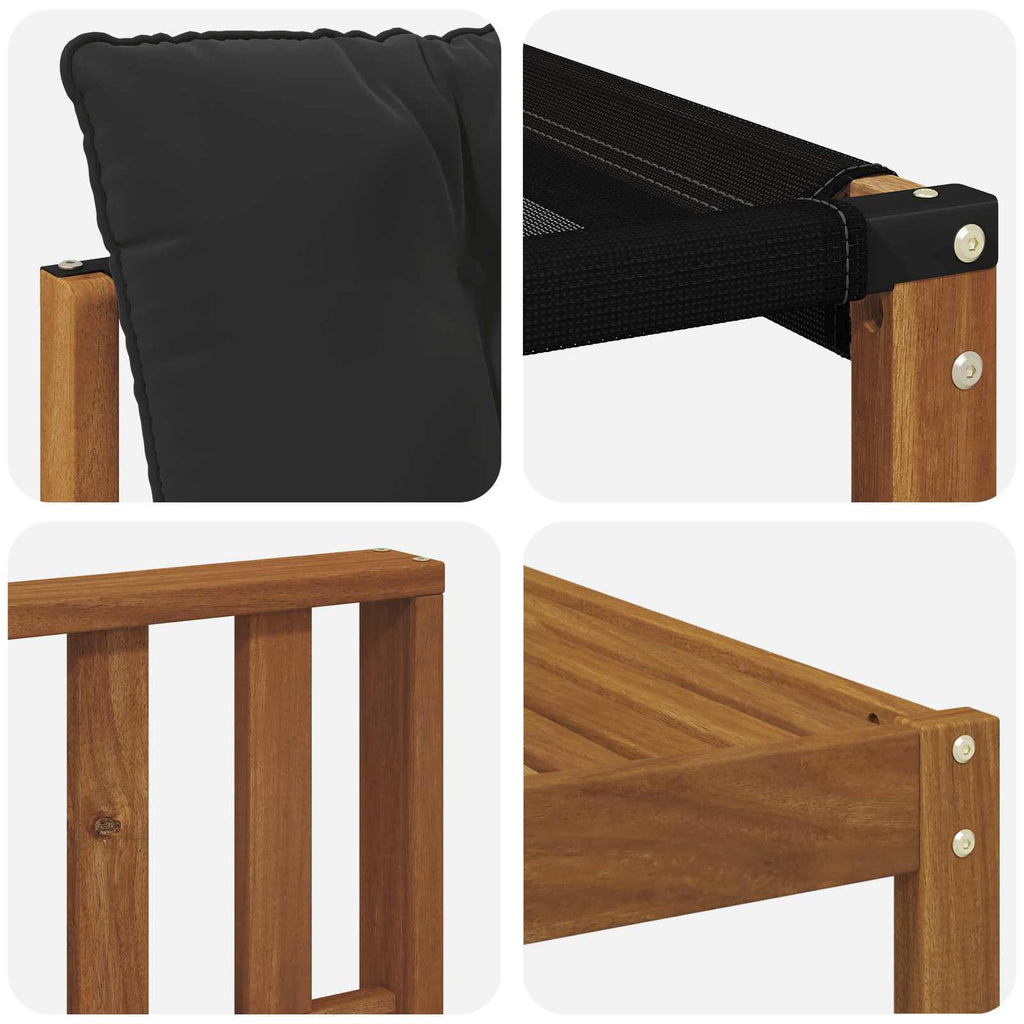 Outdoor-Sofagarnitur mit Kissen 7 pcs Natürlich und Schwarz