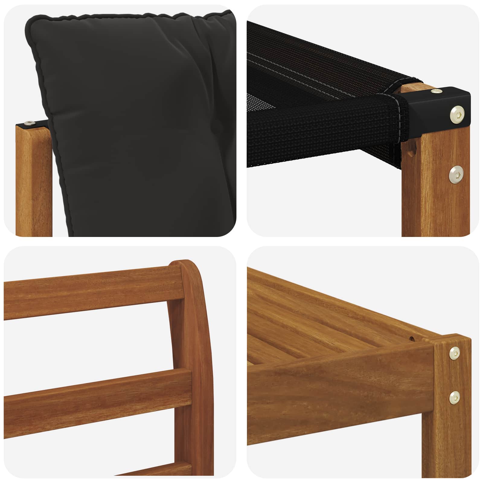 Outdoor-Sofagarnitur mit Kissen 19 pcs Natürlich und Schwarz