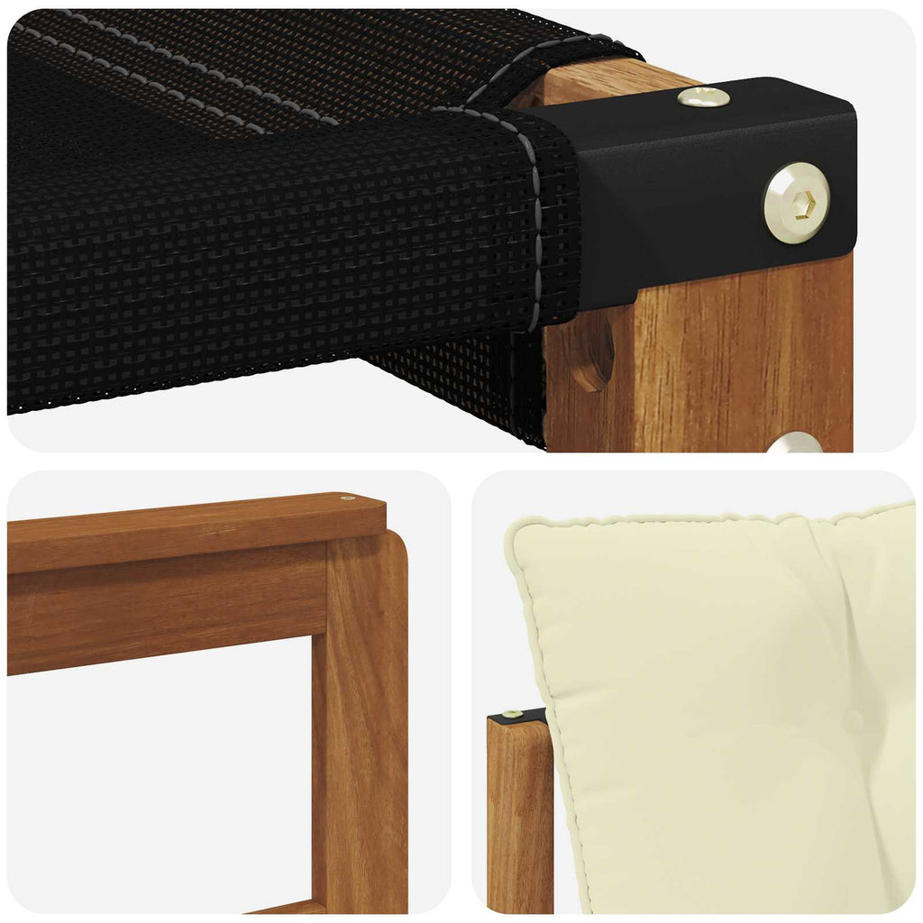 Outdoor-Sofagarnitur mit Kissen 7 pcs Natur und Creme
