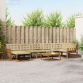 Outdoor-Sofagarnitur 22 pcs Natur und Beige Massivholz Akazie