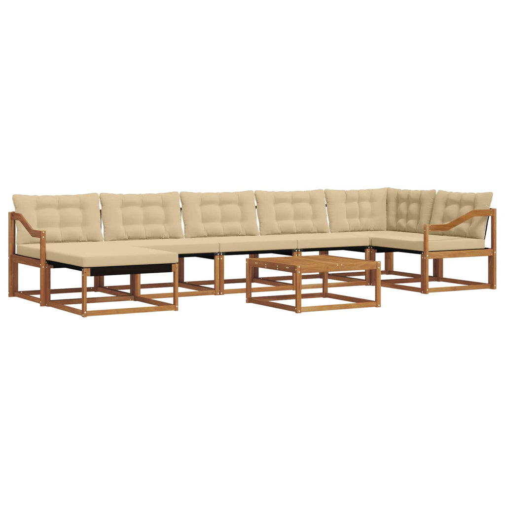 Outdoor-Sofagarnitur 22 pcs Natur und Beige Massivholz Akazie