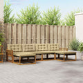 Outdoor-Sofagarnitur mit Kissen 6 pcs Natur und Beige