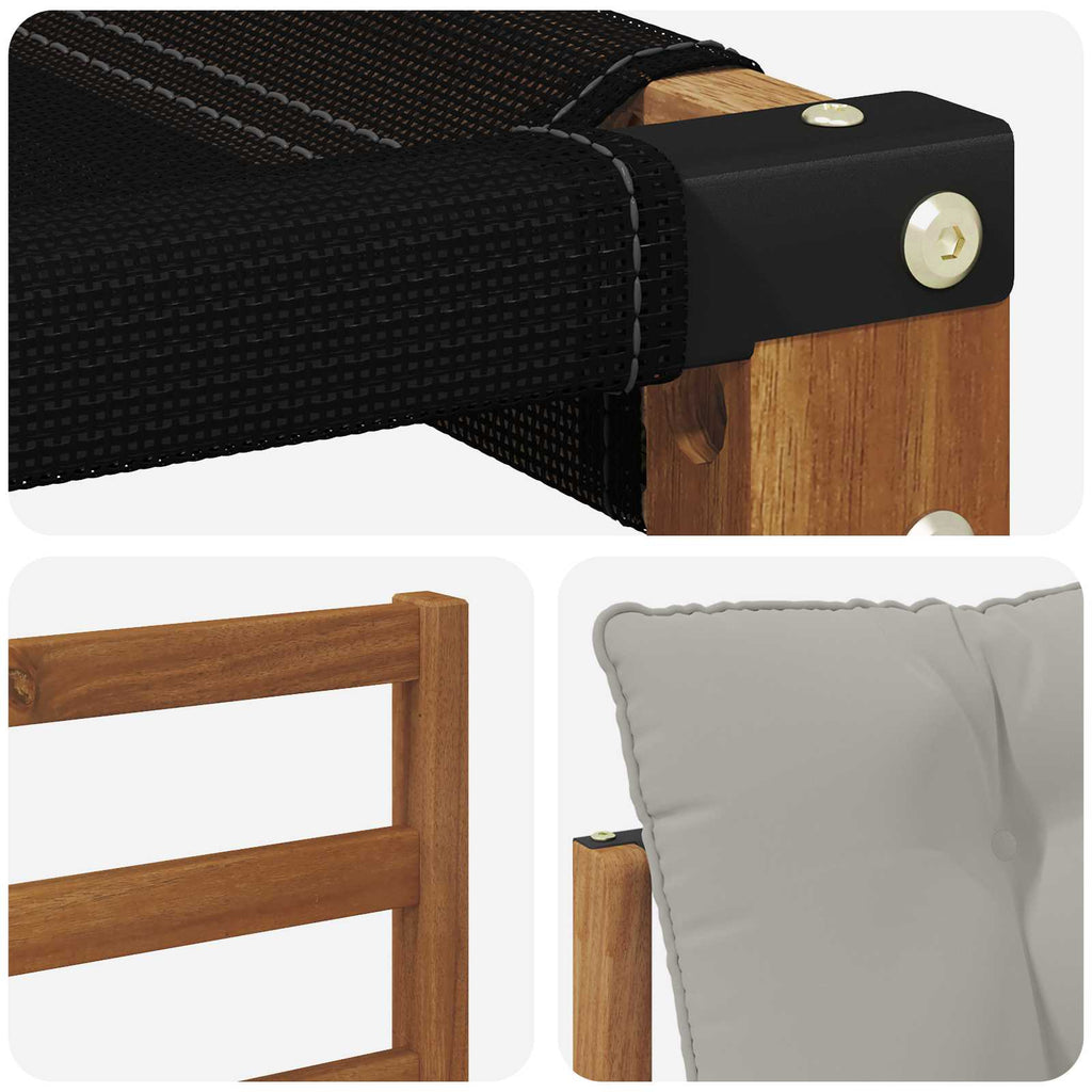 Outdoor-Sofagarnitur mit Kissen 8 pcs Natürlich und Hellgrau