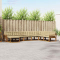 Outdoor-Sofagarnitur mit Kissen 8 pcs Natur und Beige
