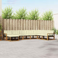 Outdoor-Sofagarnitur mit Kissen 8 pcs Natur und Creme