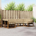 Outdoor-Sofagarnitur mit Kissen 6 pcs Natur und Beige