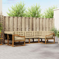 Outdoor-Sofagarnitur mit Kissen 6 pcs Natur und Beige