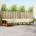 Outdoor-Sofagarnitur mit Kissen 7 pcs Natur und Creme