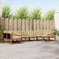 Outdoor-Sofagarnitur mit Kissen 7 pcs Natur und Beige