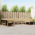Outdoor-Sofagarnitur mit Kissen 9 pcs Natur und Beige