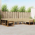 Outdoor-Sofagarnitur mit Kissen 9 pcs Natur und Beige