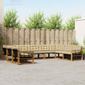 Outdoor-Sofagarnitur mit Kissen 9 pcs Natur und Beige