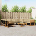 Outdoor-Sofagarnitur mit Kissen 10 pcs Natur und Beige